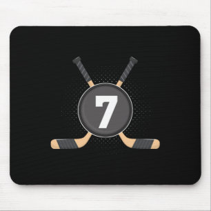 7th Birthday Ice Hockey 7 Years Old Themed Birthda Mouse Pad