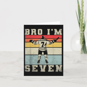 7th Birthday Ice Hockey Boy 7 Year Old Hockey Play Card