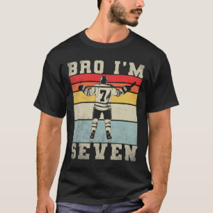 7th Birthday Ice Hockey Boy 7 Year Old Hockey Play T-Shirt