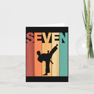 7th Birthday Karate Taekwondo Theme 7 Year Old Card