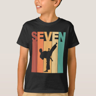 7th Birthday Karate Taekwondo Theme 7 Year Old T-Shirt