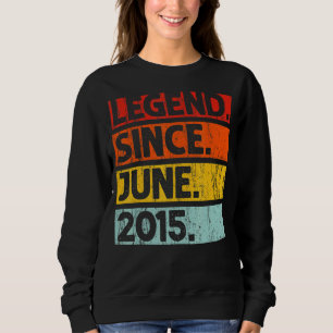 7th Birthday Legend Since June 2015 7 Years Old Sweatshirt