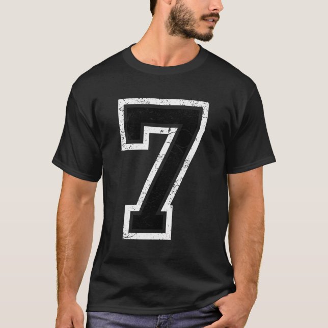 7Th Birthday Long Sleeve T Shirt Number 7 (Front)