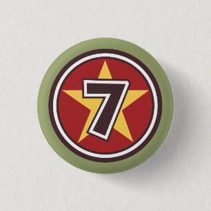 7th Birthday Party 1 Inch Round Button