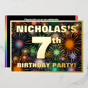 7th Birthday Party — Fun, Colourful Fireworks Look