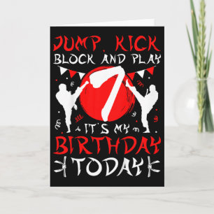 7th Birthday Party Karate 7 Year Old Karate Birthd Card