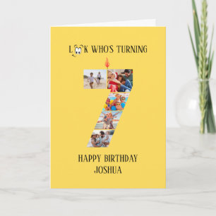7th Birthday Photo Card