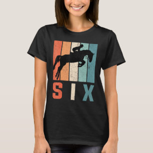 7th Birthday Retro Horse Rider Boys Girls 7 Years  T-Shirt