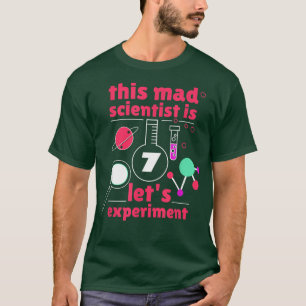 7th Birthday Seven Bday Science Mad Scientist Chem T-Shirt
