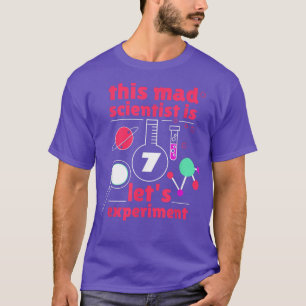 7th Birthday Seven Bday Science Mad Scientist Chem T-Shirt