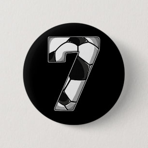 7th Birthday Soccer 2 Inch Round Button