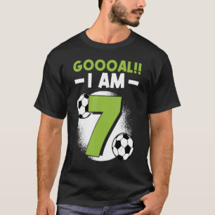 7th Birthday Soccer Themed Birthday Party 7 Years  T-Shirt