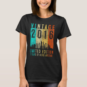 7th Birthday Vintage 2016 7 Years Old T-Shirt