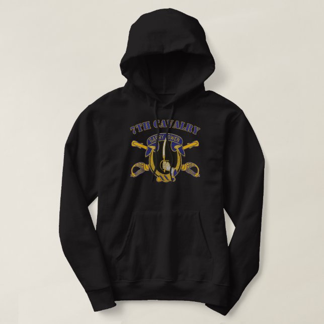 7th Cavalry Regiment - Army Unit of Seventh Cavalr Hoodie (Design Front)