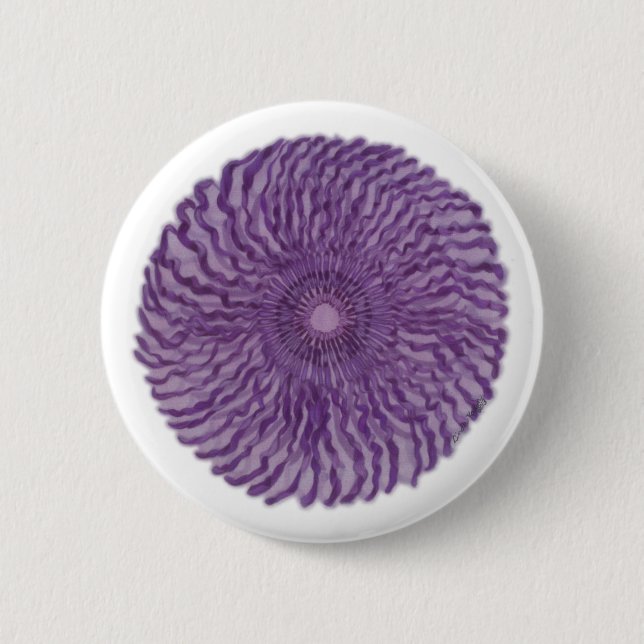 7th Chakra Healing Art - #2 2 Inch Round Button (Front)