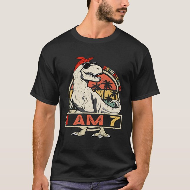 7Th Dinosaur T Rex 7 T-Shirt (Front)