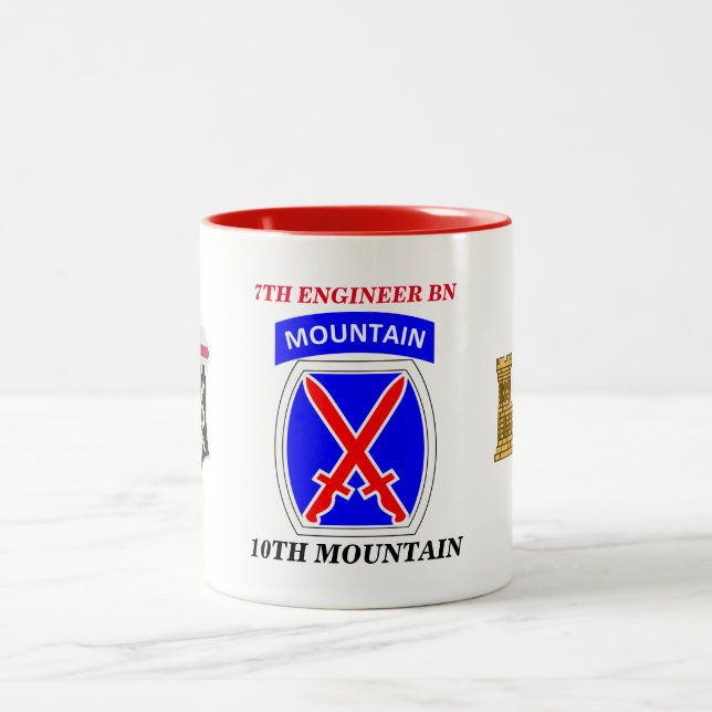7TH ENGINEER BATTALION 10TH MOUNTAIN MUG (Center)