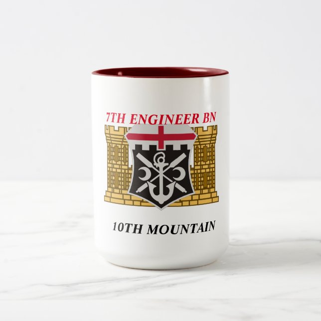 7TH ENGINEER BATTALION 10TH MOUNTAIN MUG (Center)