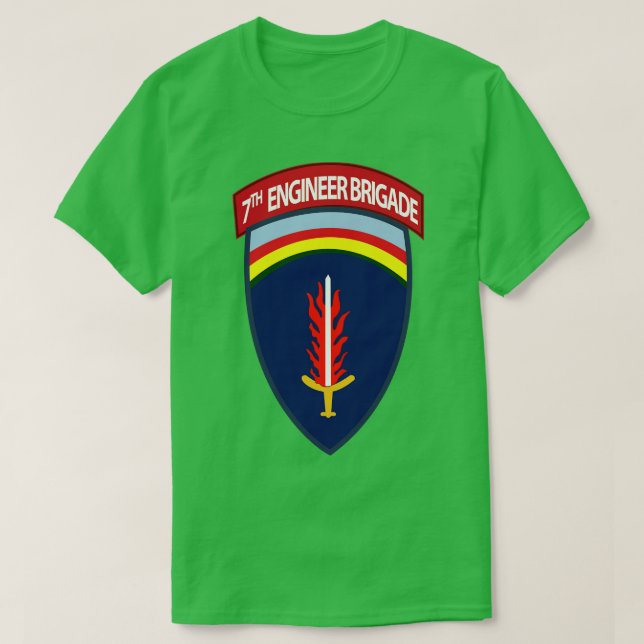 7th Engineer Bde w Tab wo Txt X T-Shirt (Design Front)