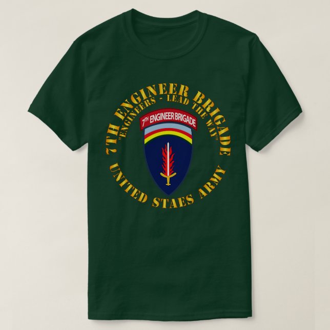 7th Engineer Bde  w Tab X T-Shirt (Design Front)