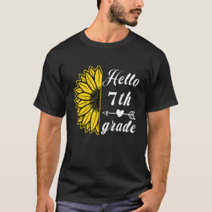 7th Grade Back To School Boys Girls Kids Sunflower T-Shirt