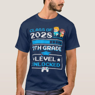 7th Grade First Day Of School Class Of 2028 Cute V T-Shirt