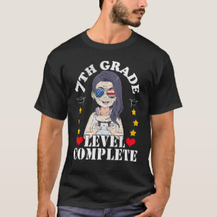 7th Grade Graduation 2022 Girl Sunglasses American T-Shirt