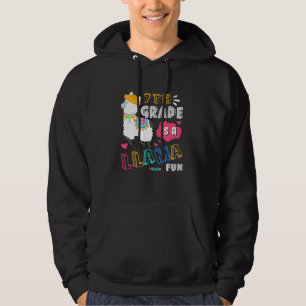 7th Grade Is A Llama Fun Back To School  For Girls Hoodie
