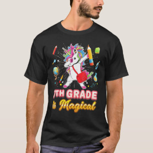 7th Grade Is Magical Dabbing Unicorn Back To Schoo T-Shirt