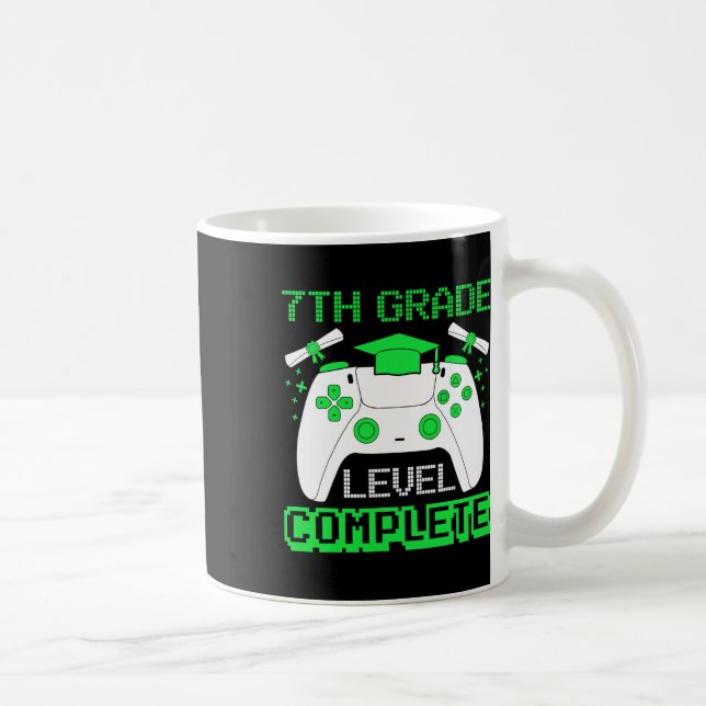 7th Grade Level Complete Gamer 7th Grade Graduatio Coffee Mug (Right)