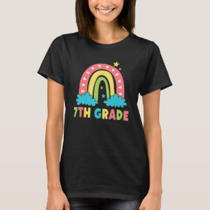 7th Grade Rainbow Girl Boys Teacher Hello 7th Grad T-Shirt
