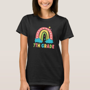 7th Grade Rainbow Girl Boys Teacher Hello 7th Grad T-Shirt