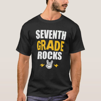 7th Grade Rocks Back To School Music Teacher Stud T-Shirt