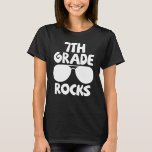 7th Grade Rocks First Day of School Back to School T-Shirt