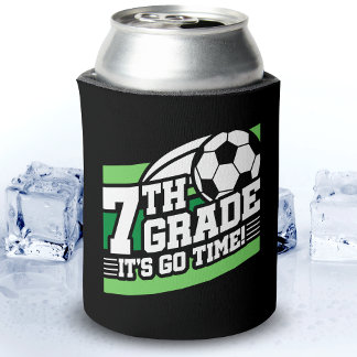 7th Grade Soccer Football First Day Back To School Can Cooler