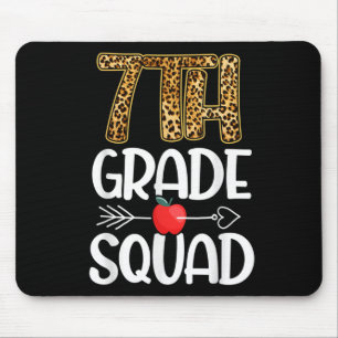 7th Grade Squad Leopard Themes Gift Seventh Grade Mouse Pad