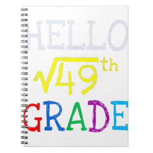 7th Grade Square Root Of 49 First Day Back To Scho Notebook