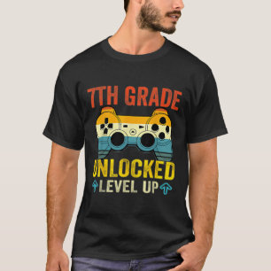 7th Grade Unlocked Level Up Video Game Byck To Sch T-Shirt