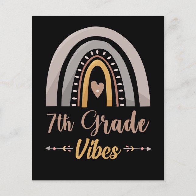 7th Grade Vibes Seventh Grade Back to School (Front)