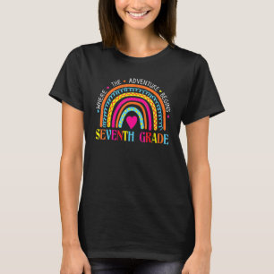 7th Grade Where The Adventure Begins Teacher Back T-Shirt