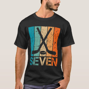 7th Hockey Birthday 7 Year Old 7yr Boys Girl Birth T-Shirt