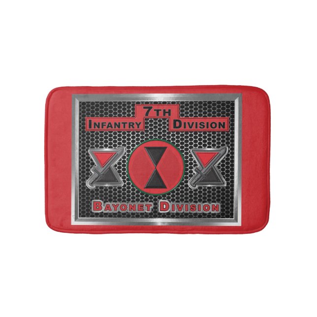 7th Infantry Division “Bayonet Division” Bath Mat (Front)