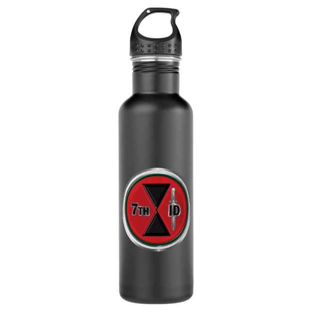 7th Infantry Division “Bayonet Division” Custom  710 Ml Water Bottle (Front)