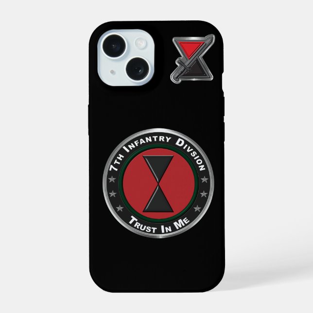 7th Infantry Division  iPhone 15 Case (Back)