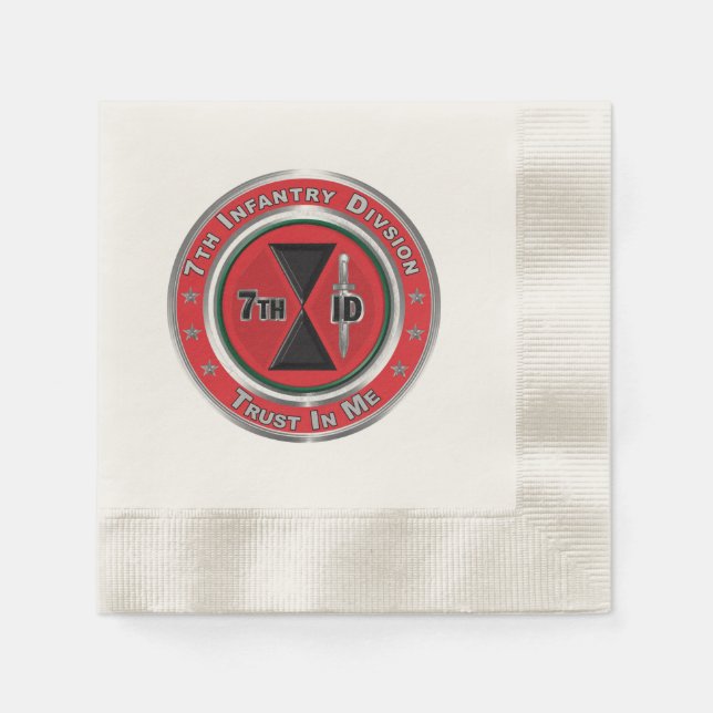 7th Infantry Division  Napkin (Front)