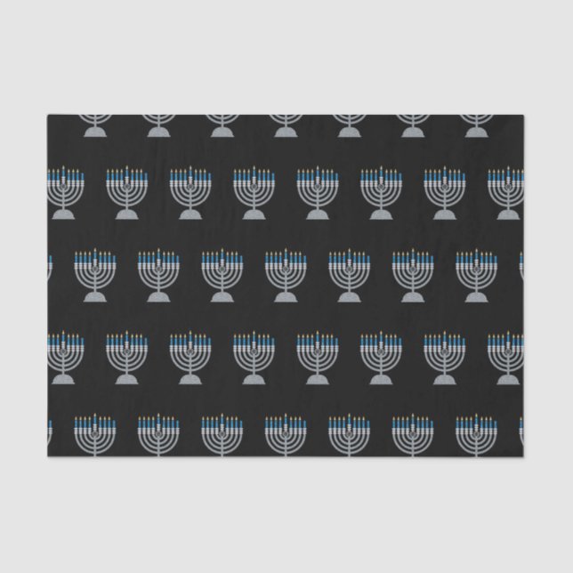 7th Night of Hanukkah Glitter Tissue Paper (Front)