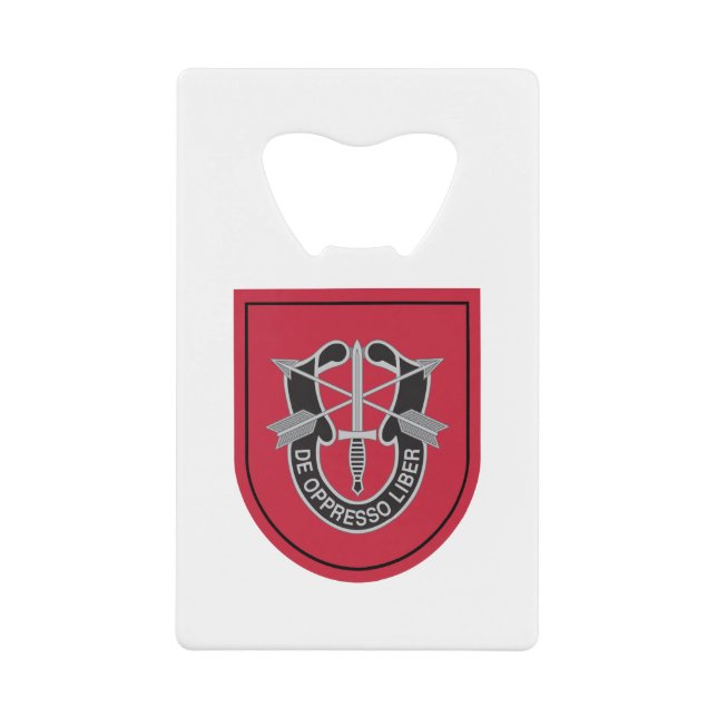 7th Special Forces Group (7th SFG) Credit Card Bottle Opener (Front)