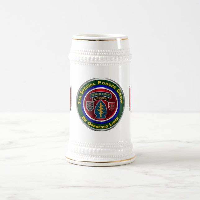 7th Special Forces Group Airborne  Beer Stein (Center)