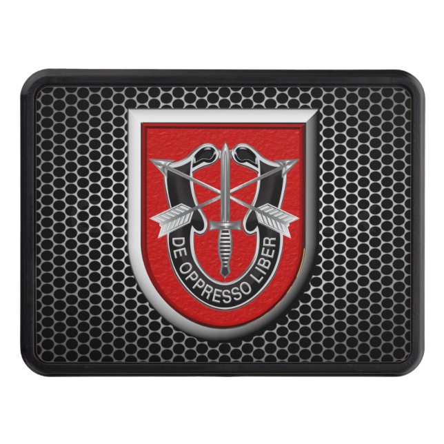 7th Special Forces Group (Airborne) Insignia  Trailer Hitch Cover (Front)