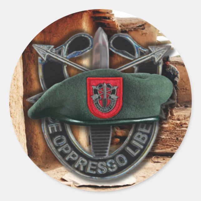 7th Special forces group Green Berets vets Sticker (Front)